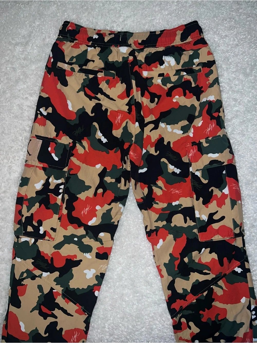 Jordan Men’s Camo Cargo Pants in Red, Green, Tan, Black